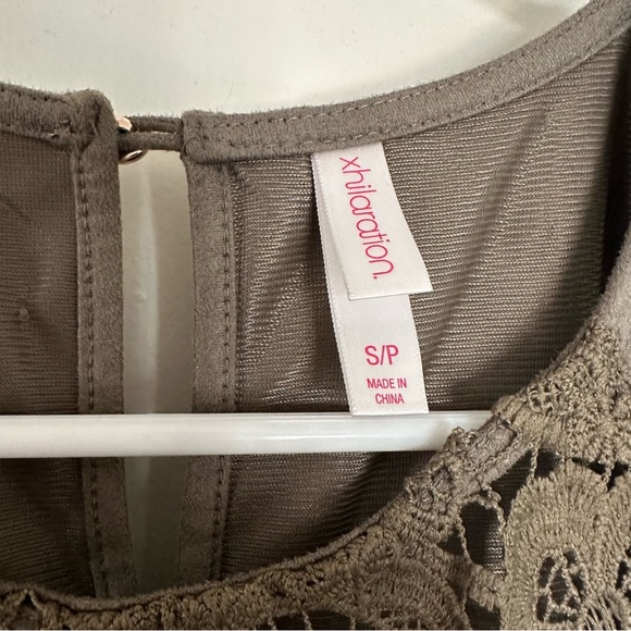 Xhilaration Faux suede olive green dress - Picture 3 of 8